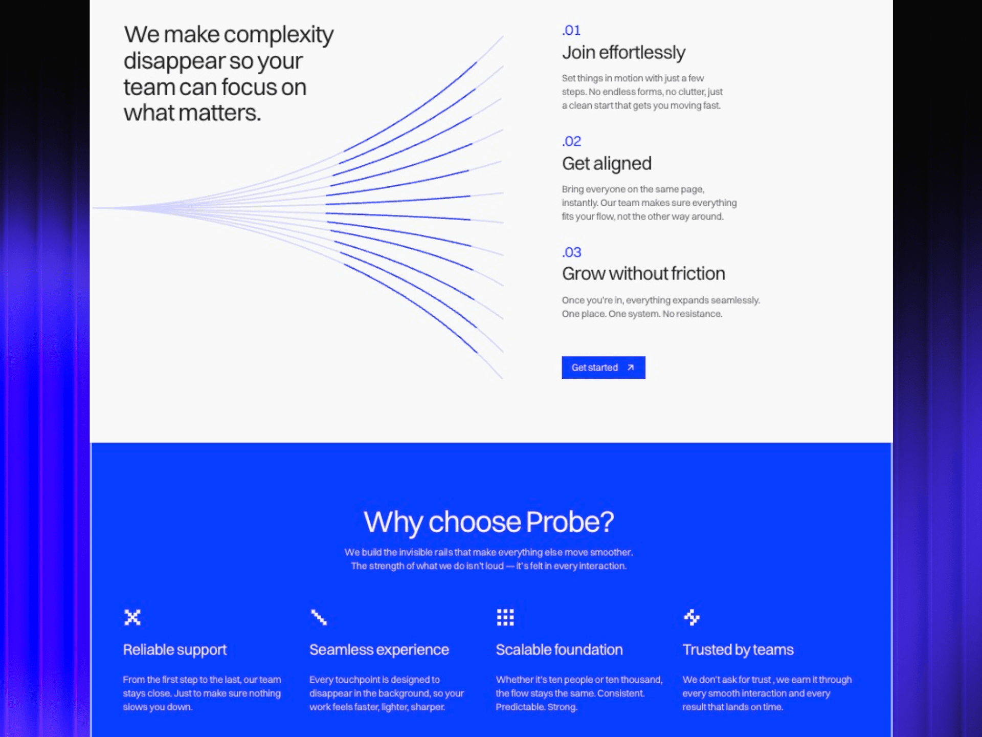 A Framer Saas Landing Page Template Screenshot