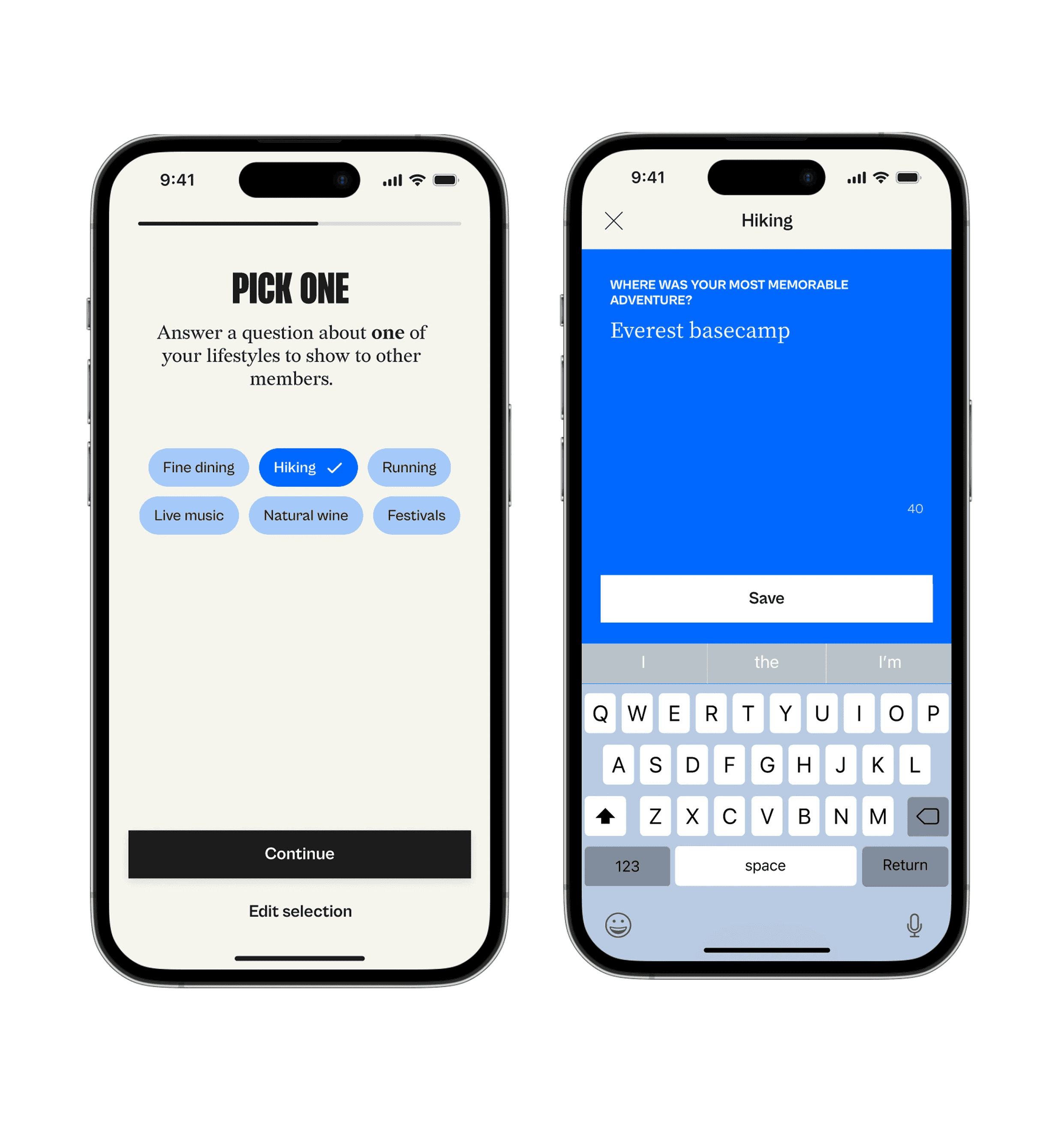 lifestyles in onboarding