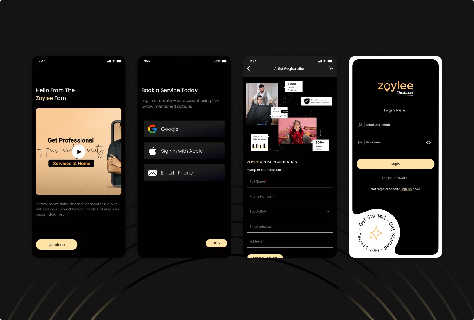 Zoylee - Onboard, Vendor Sign-in