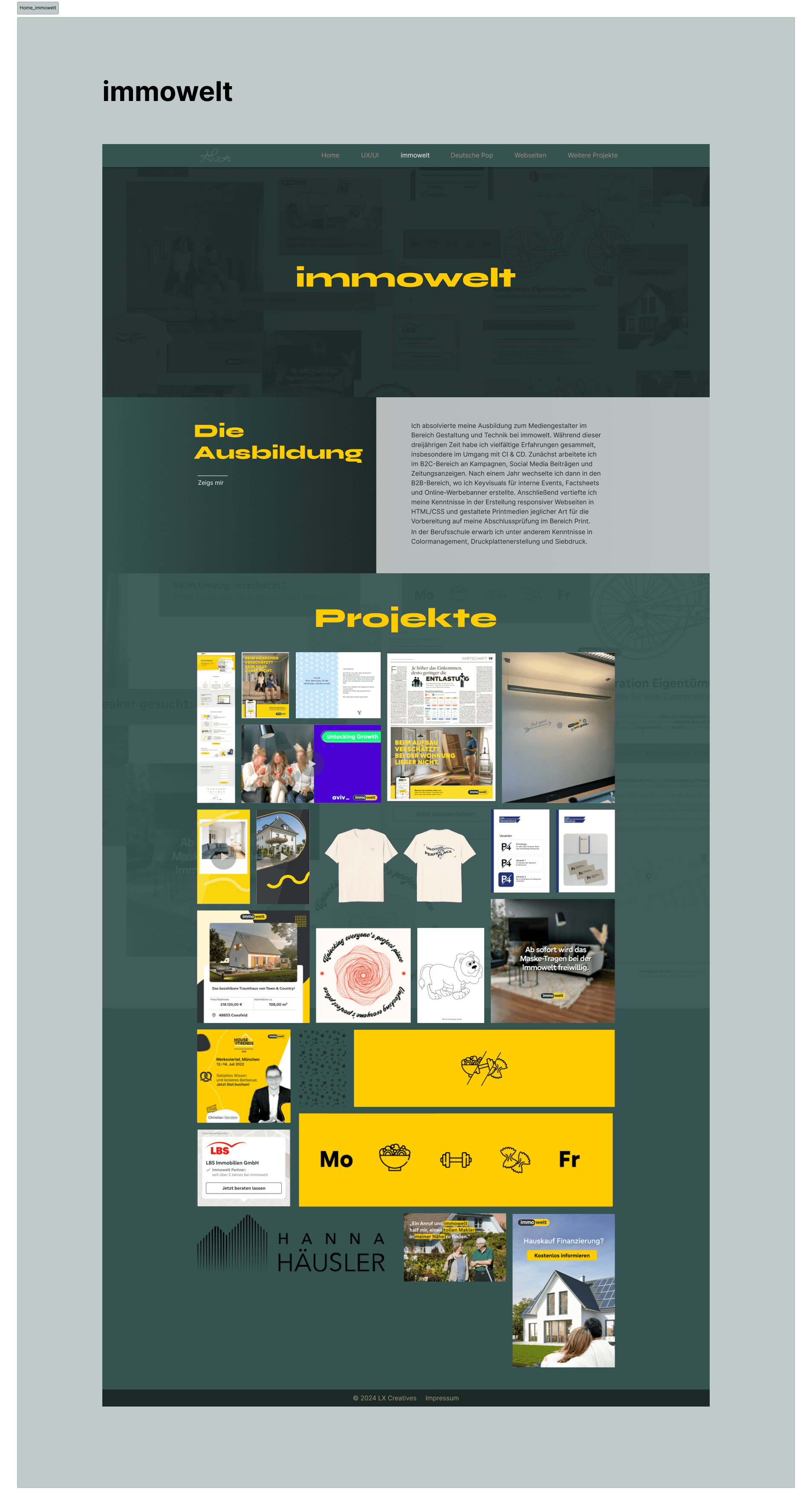 Portfolio Redesign HiFI Wireframe