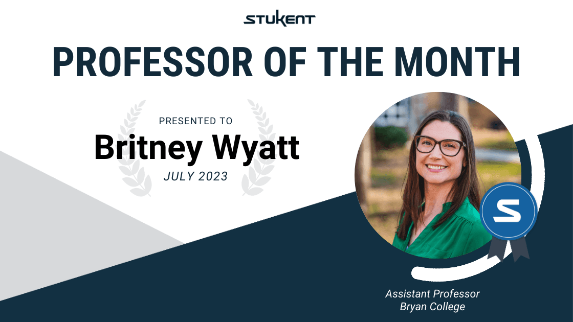 Professor of the Month: Britney Wyatt - July 2023