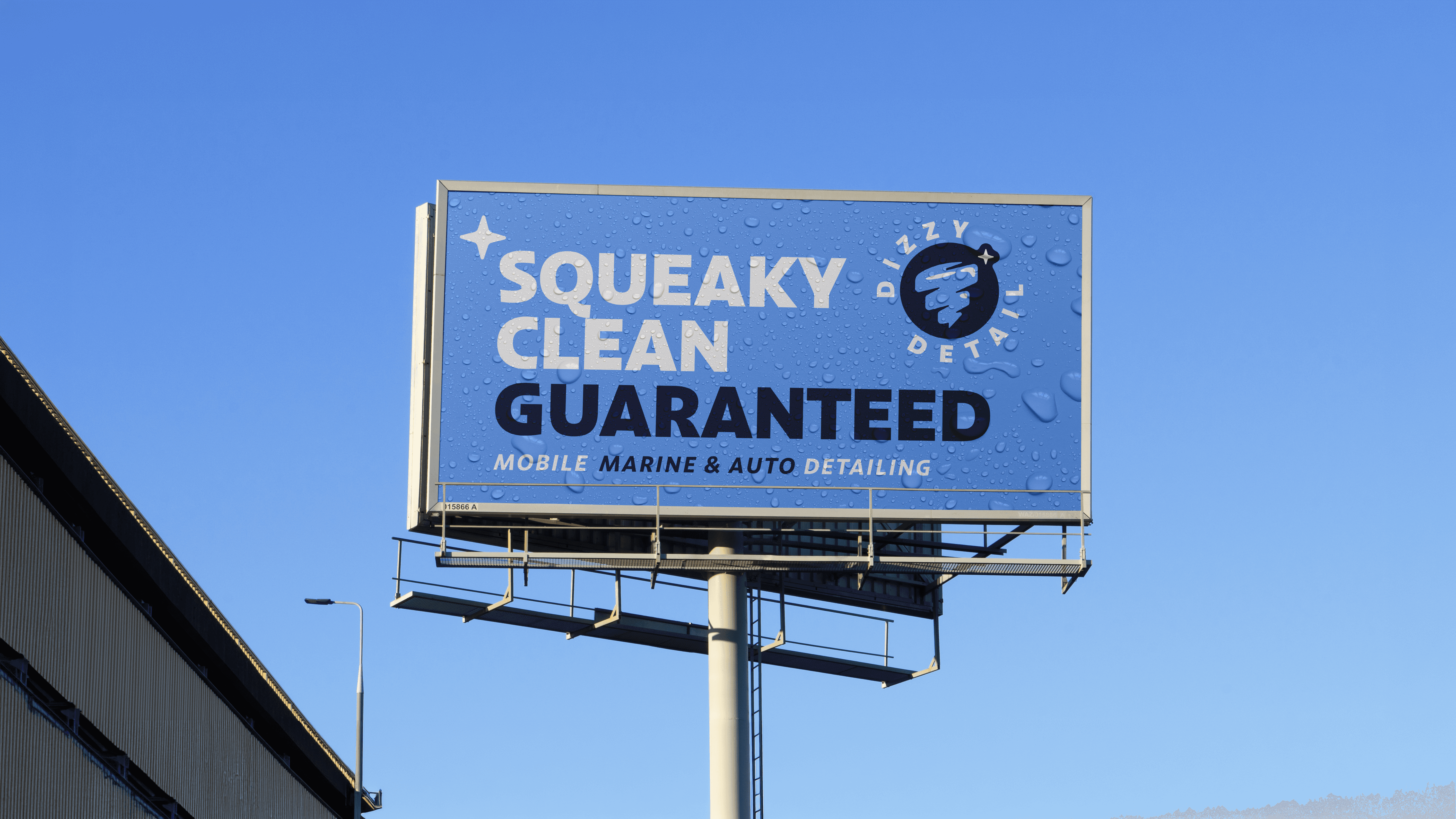 Dizzy Detail billboard with squeaky clean guarantee
