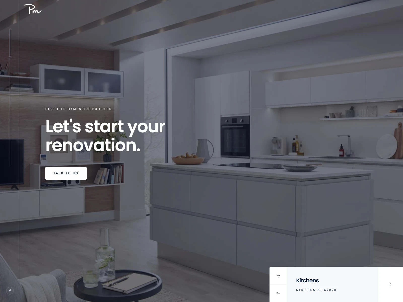 pm properties client homepage design
