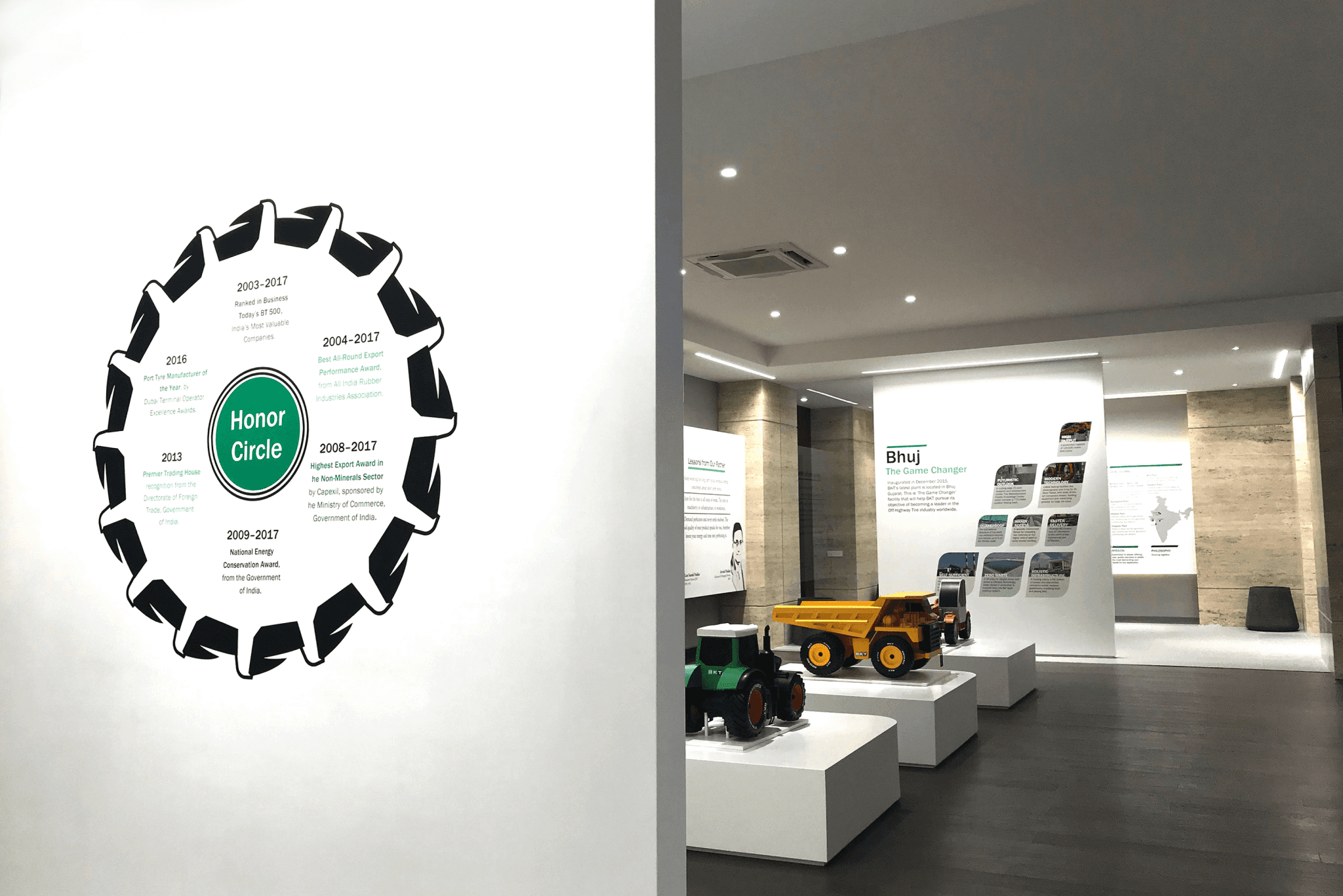 visuals displayed for BKT tires