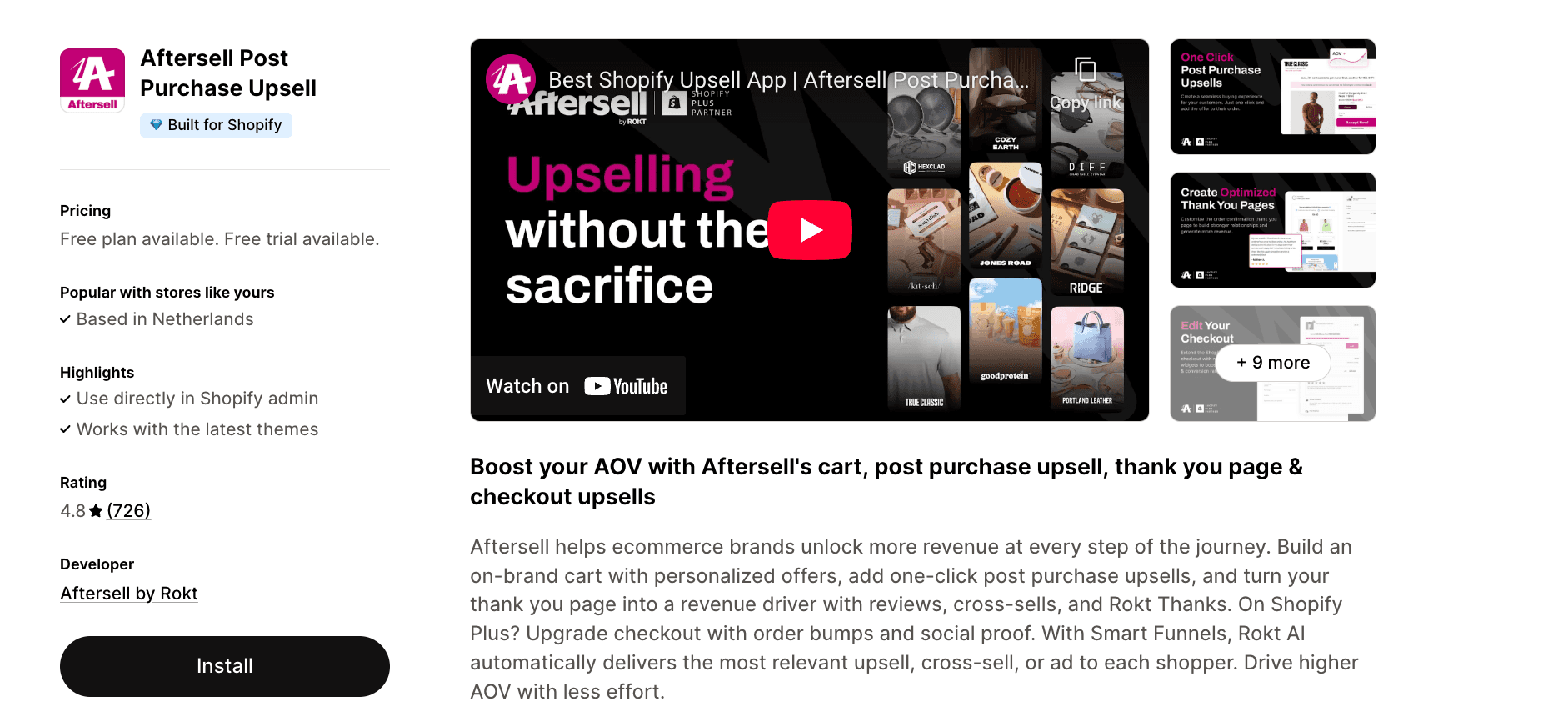 Aftersell Post Purchase Upsell