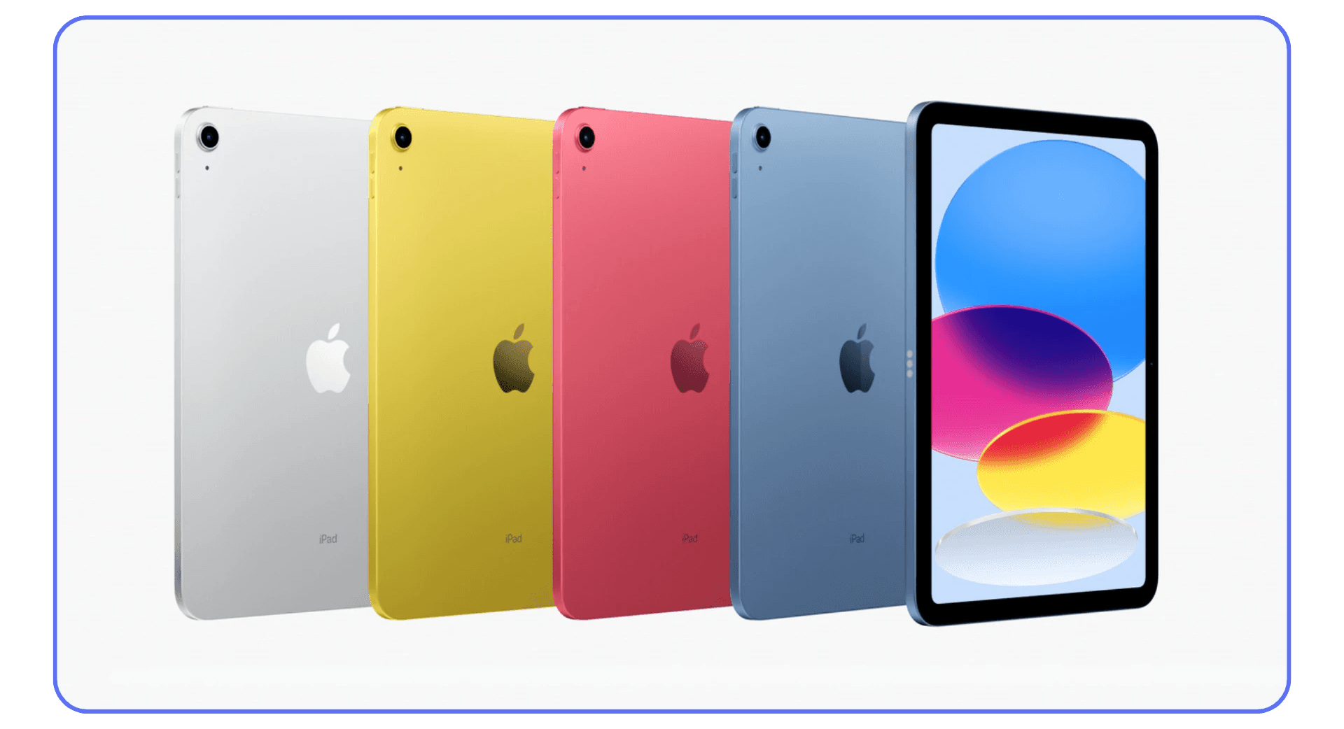 Various Apple iPad colors displayed, showing modern tablets used for Maya workflows.