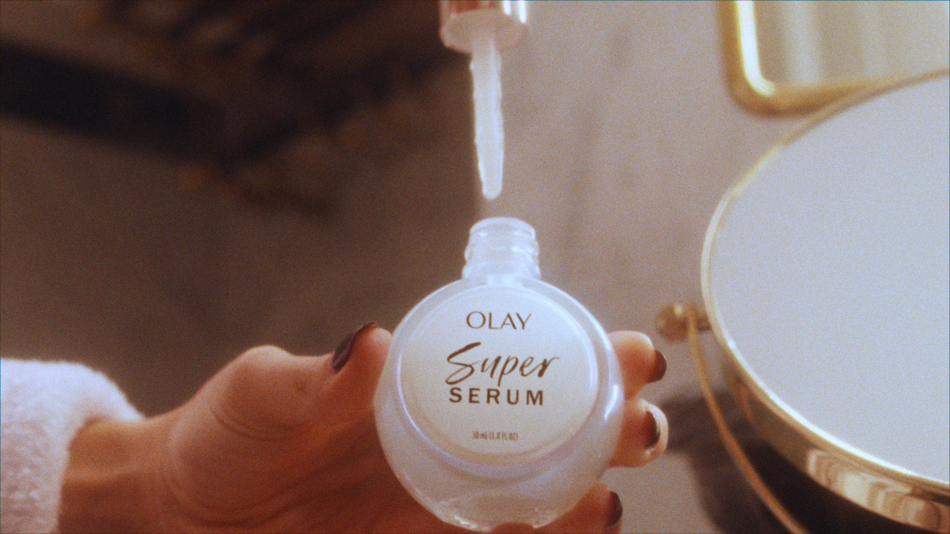 Close-up of Olay's super serum