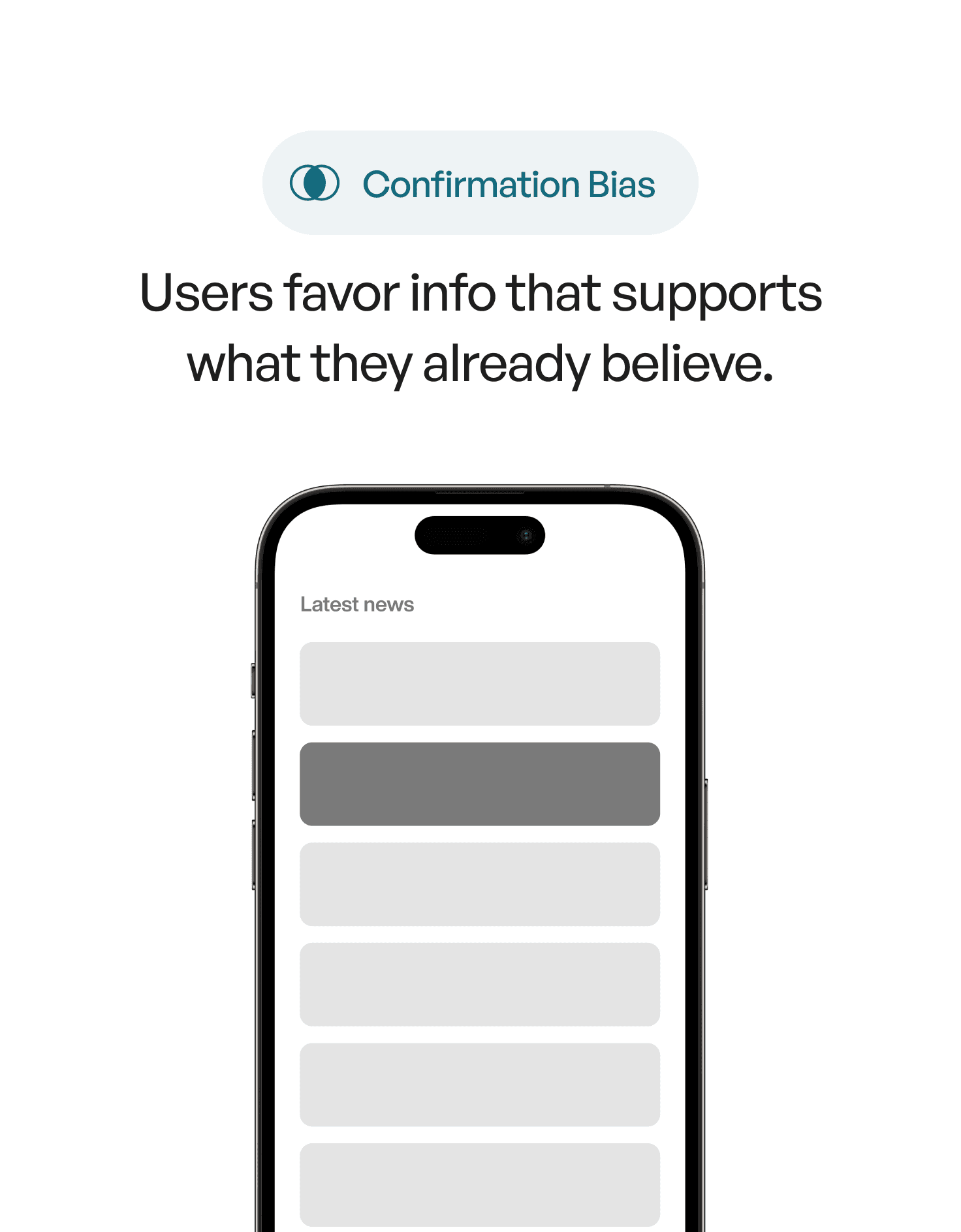 Confirmation Bias in UX example