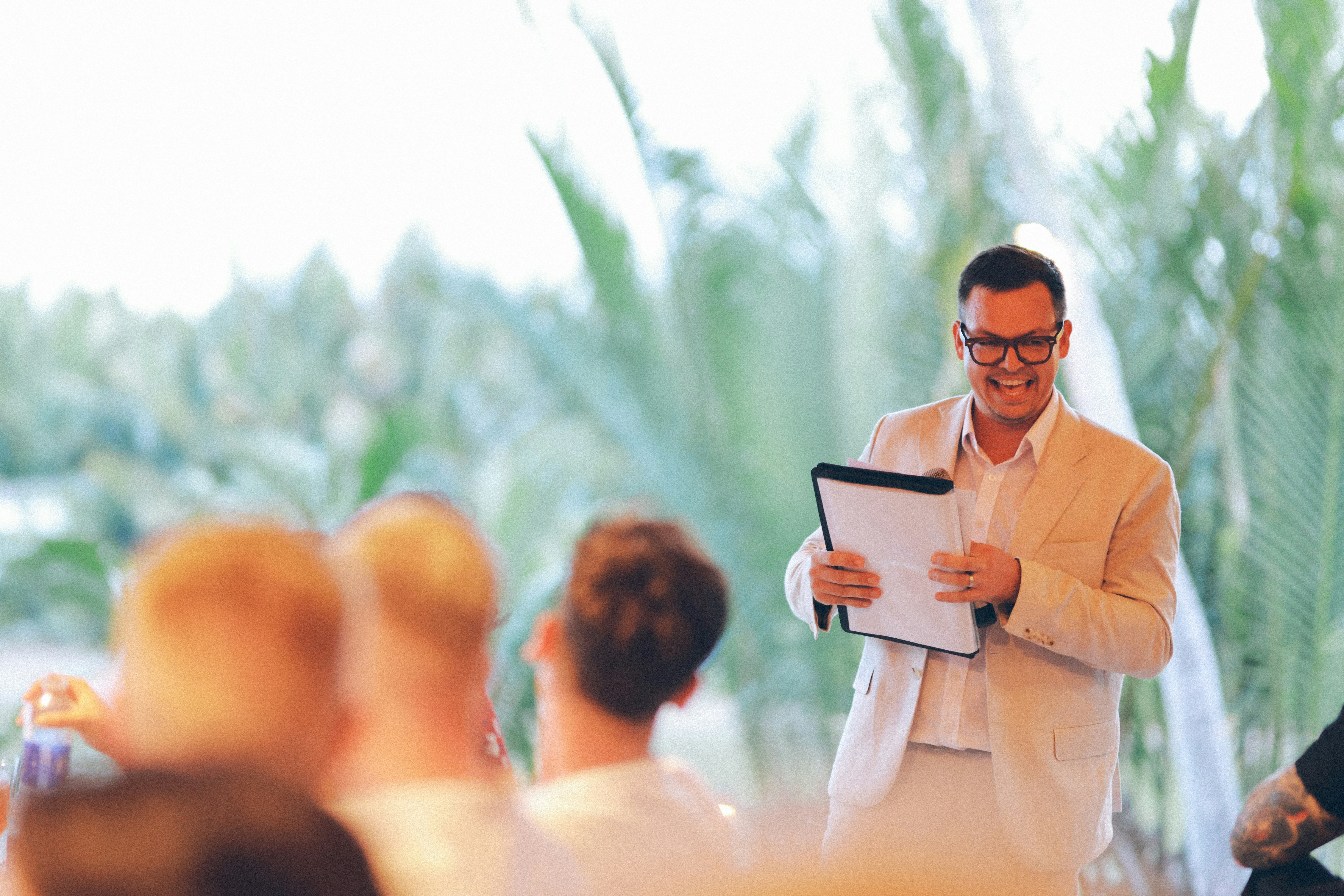 Workshop Leader Smiling and Presenting