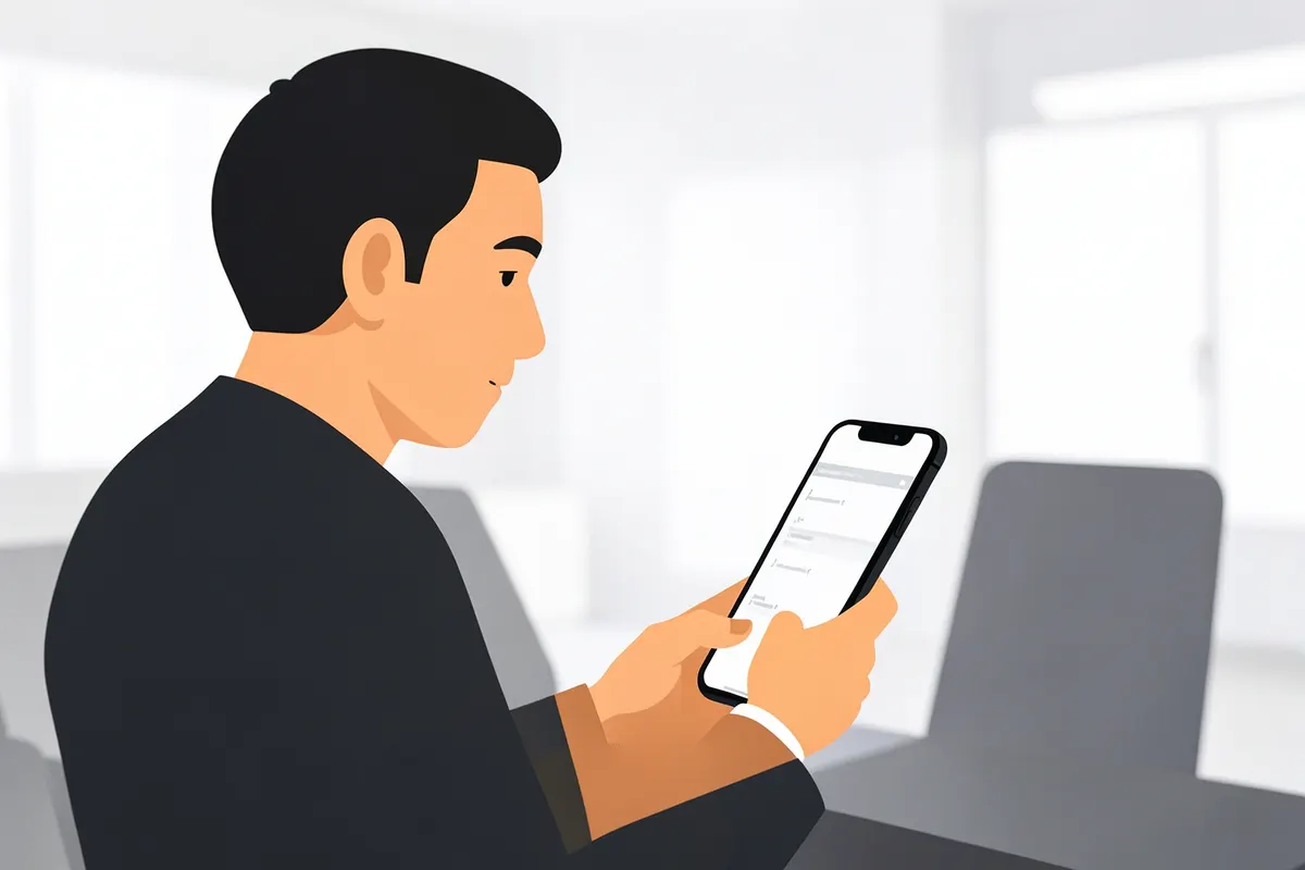 Homem digitando um código de gift card Apple em um iPhone