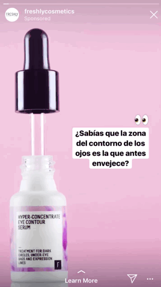 Freshlycosmetics Instagram Story Ad