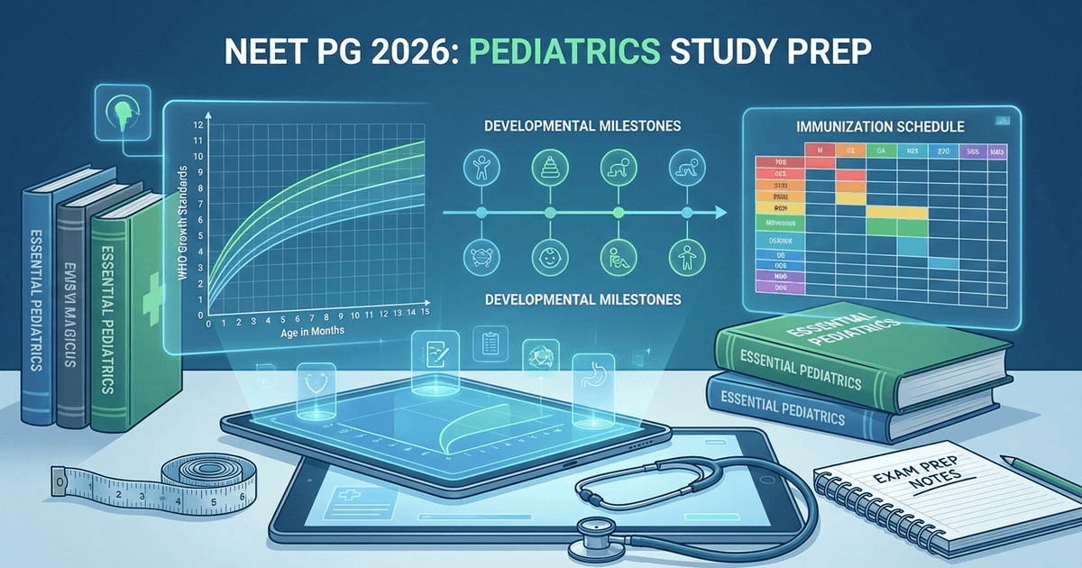 Cover: How to Study Pediatrics for NEET PG 2026: High-Yield Topics, Growth Milestones, Development and Exam Strategy