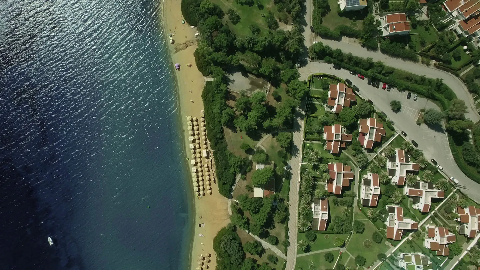 Zdjęcie wybrzeża z lotu ptaka.