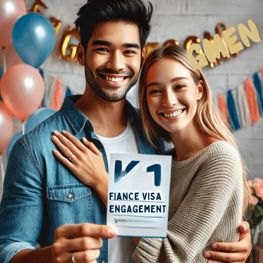 An engaged couple celebrating their engagement, representing their excitement to begin the K1 Fiance Visa process.