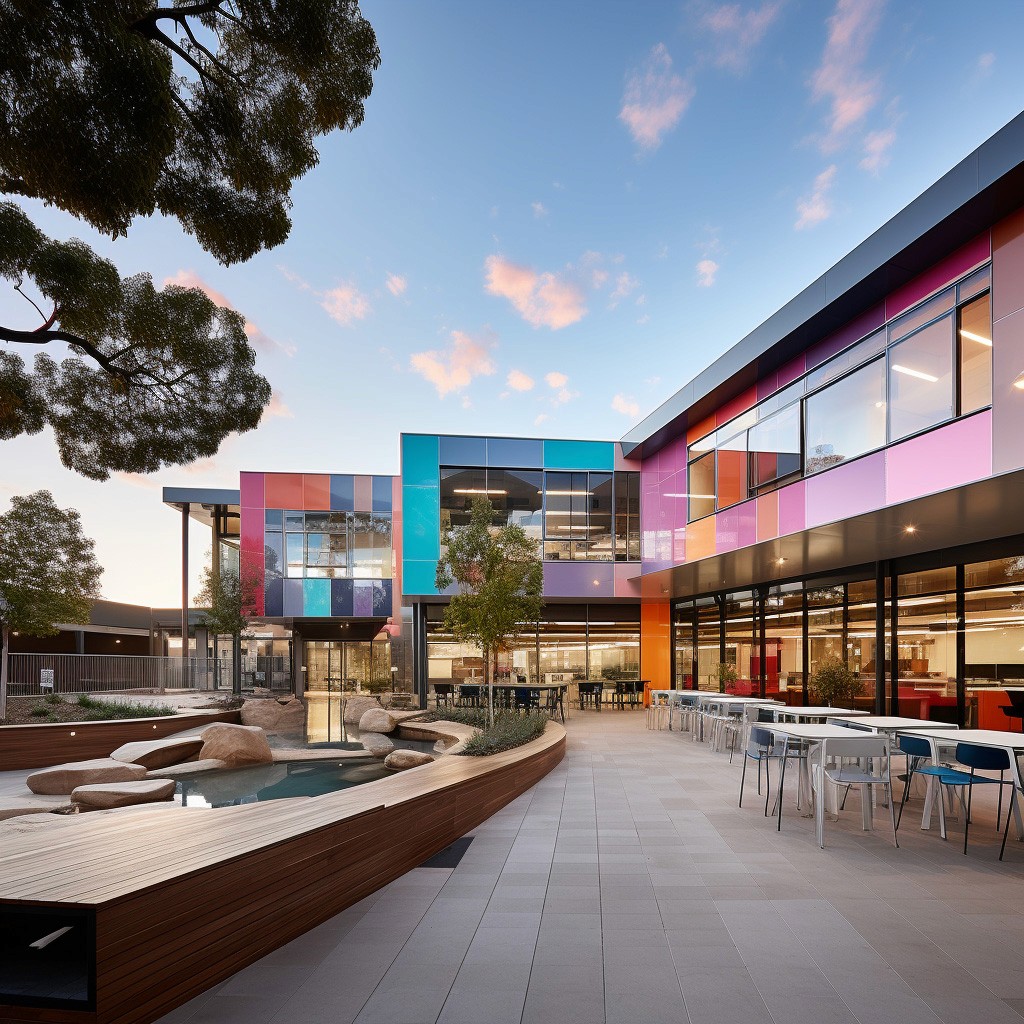 3D візуалізація архітектурного проекту сучасної школи від спеціалістів архітектурного бюро S13