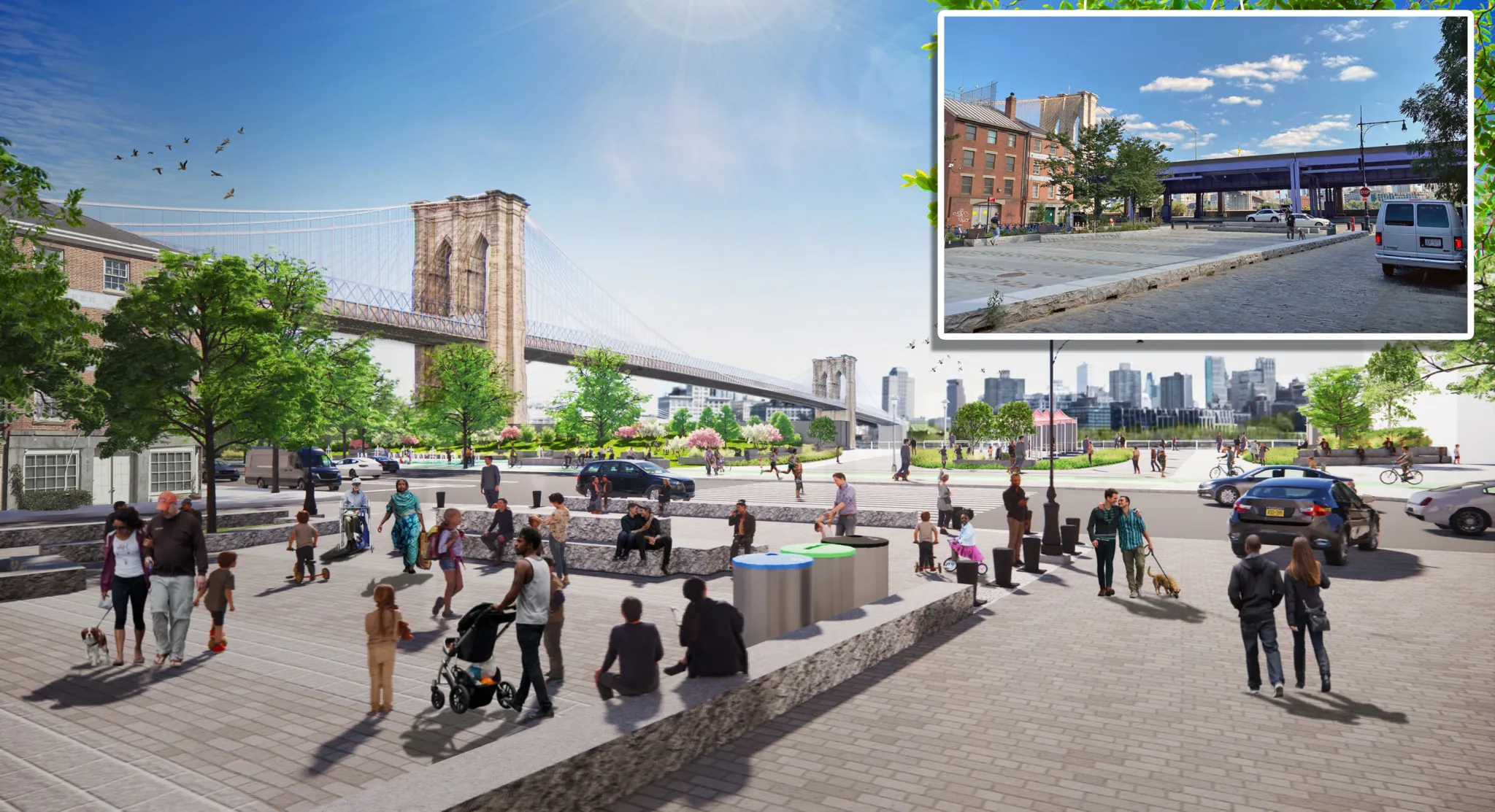 Illustration of what the area south of the Brooklyn Bridge could look like from Empire State Strees Blog