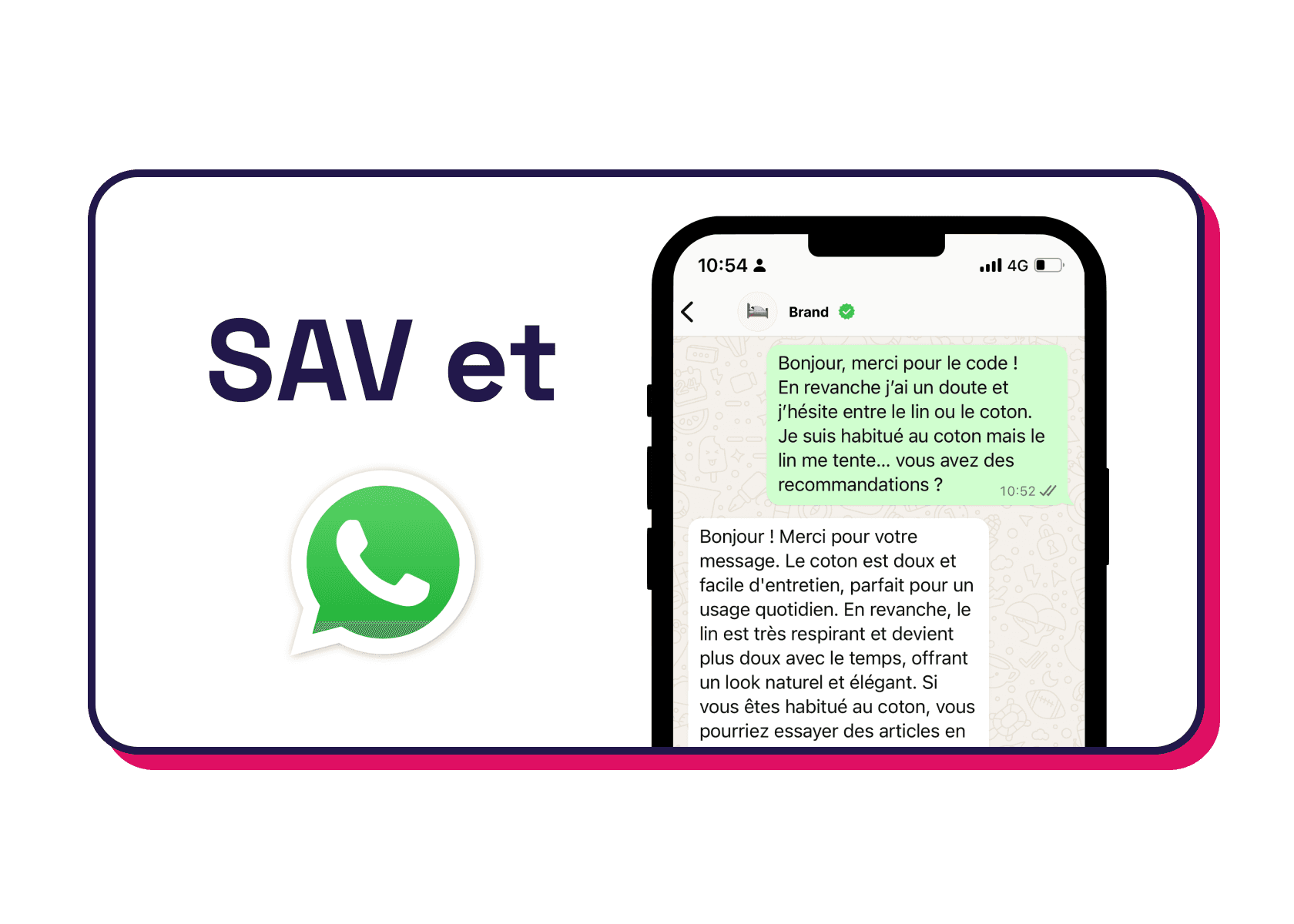 SAV & WhatsApp illustration