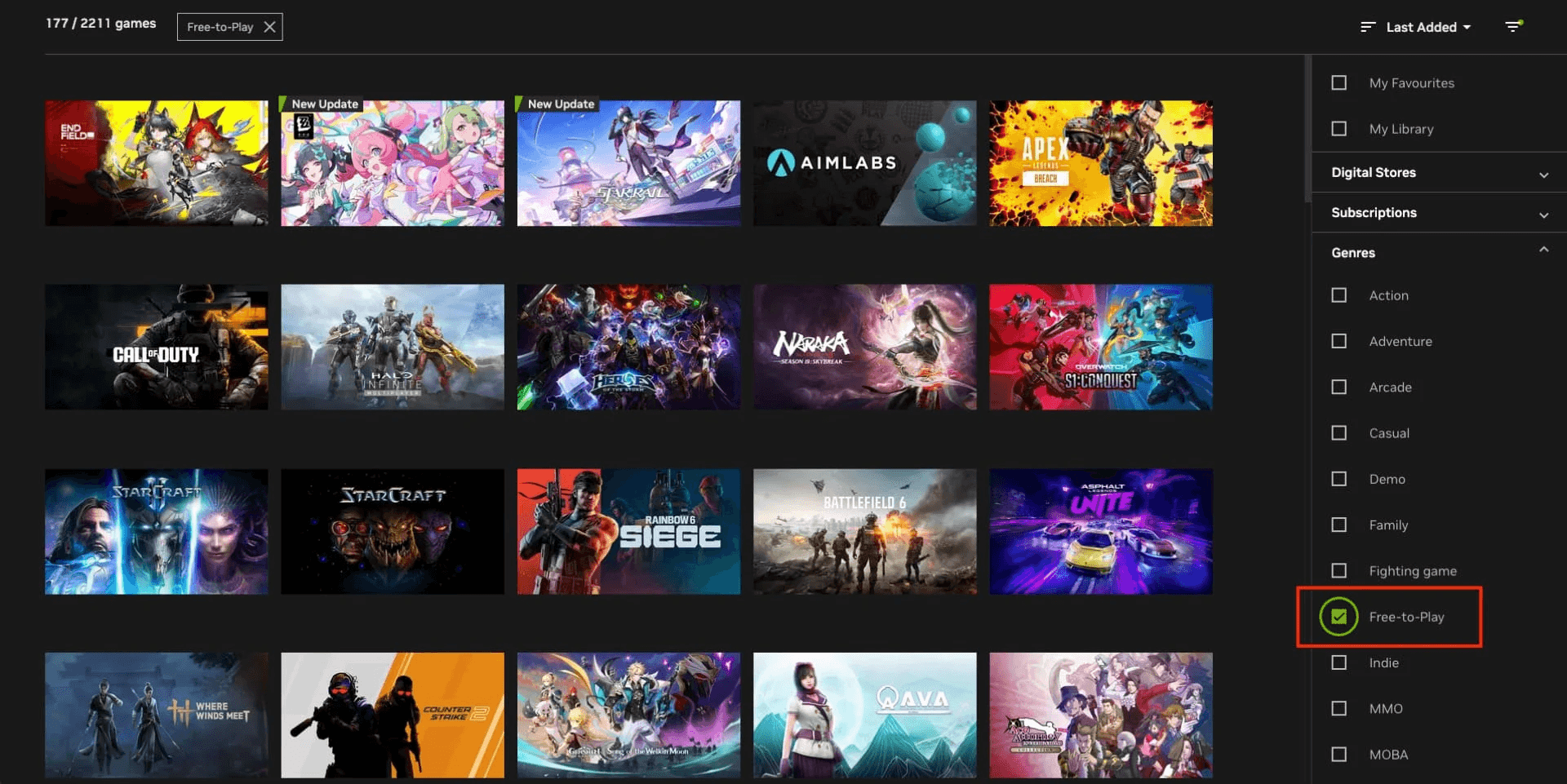 filter-free-to-play-games-geforce-now-app