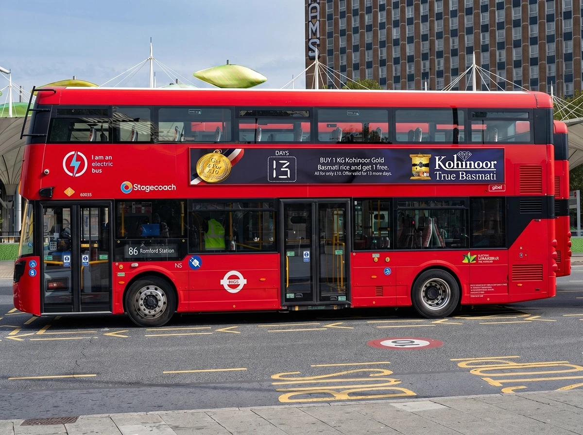 Kohinoor Basmati Rice Bus Advertisment