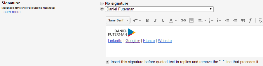 How to create signature in Gmail