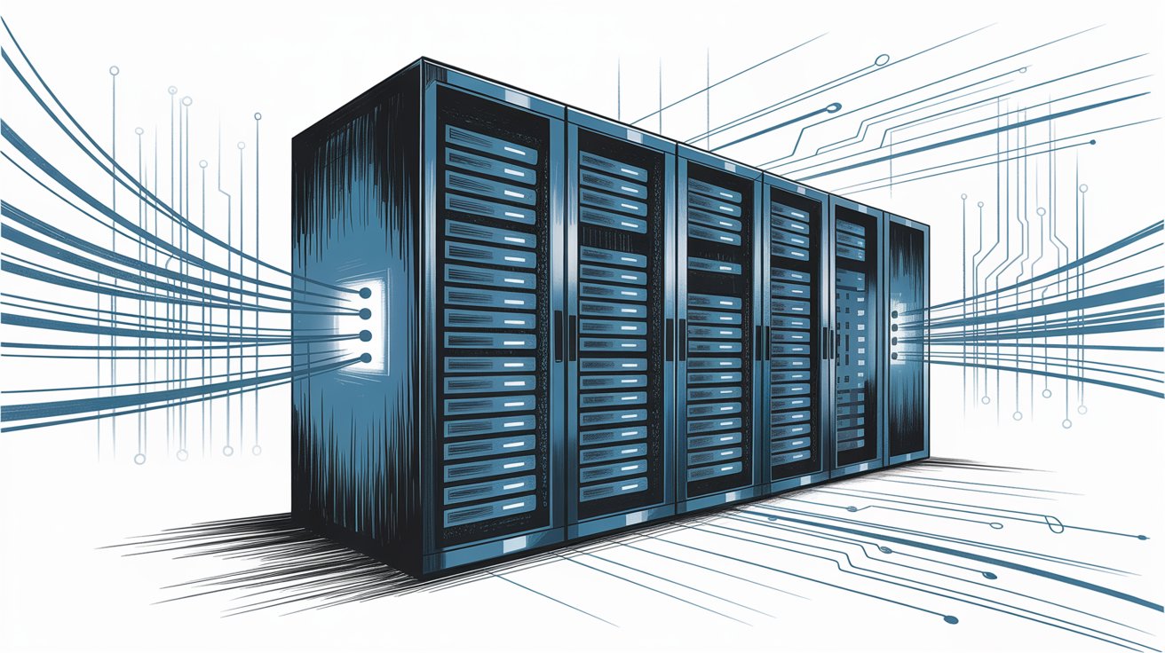 Email platform infrastructure network showing connected servers and delivery systems for reliable sales outreach at scale