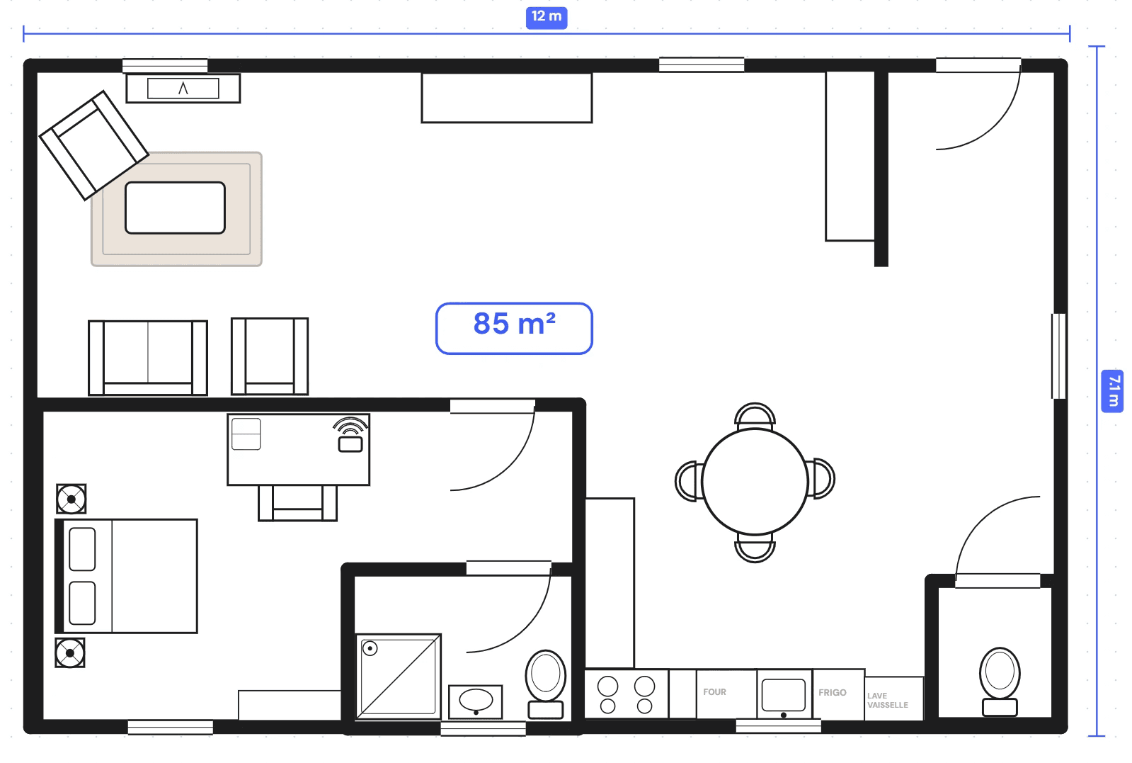 PLAN 2D APPARTEMMENT