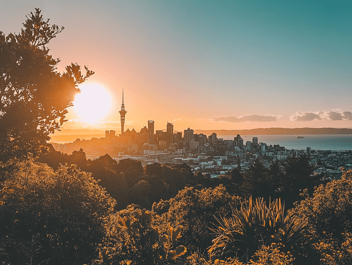 Scenic view of Auckland New Zealand