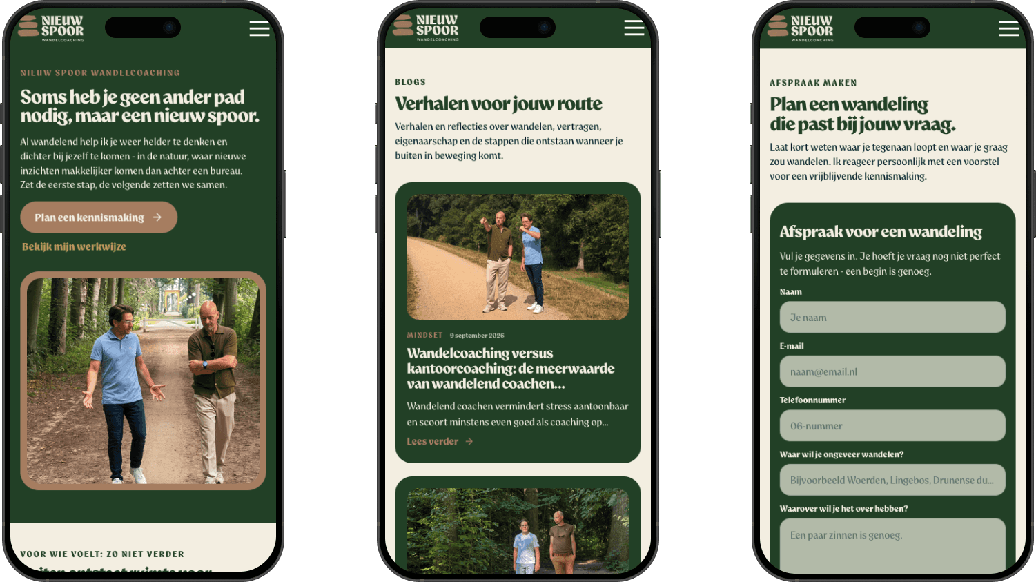 Mobile Nieuw Spoor Wandelcoaching We make it