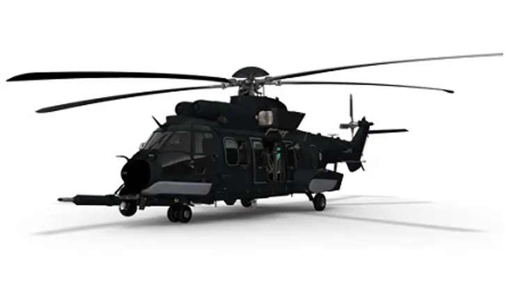 Een visual van de Caracal-transporthelikopter.