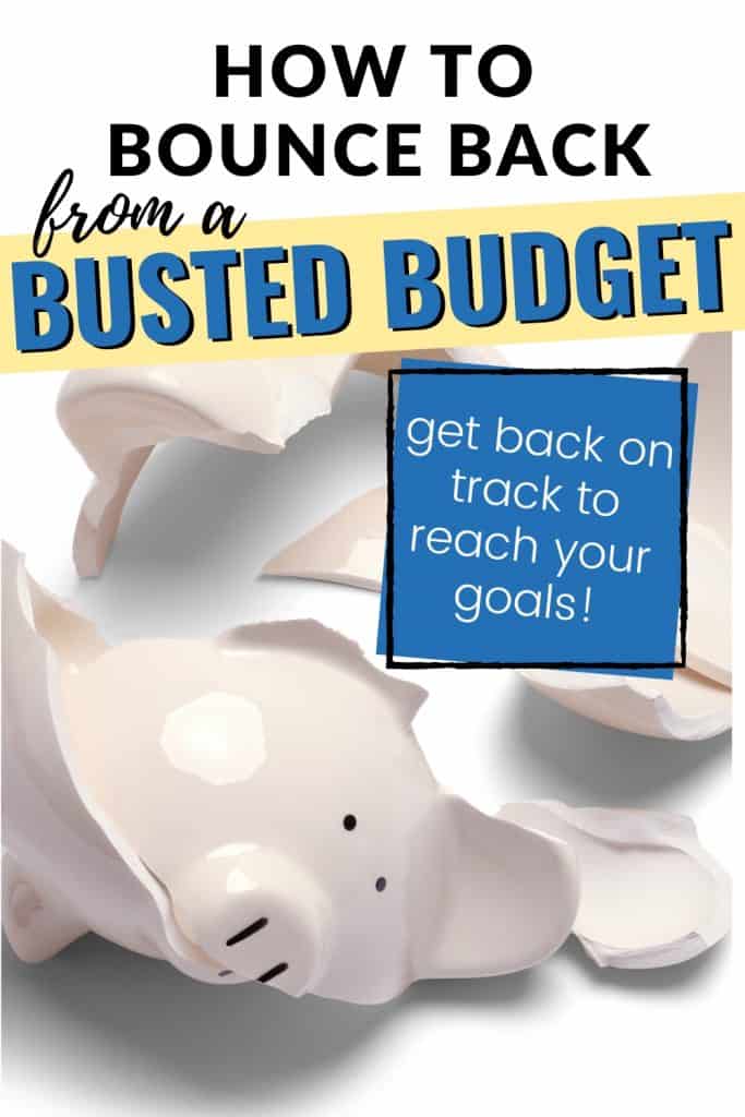 Pinterest pin for How to Bounce Back from a Busted Budget