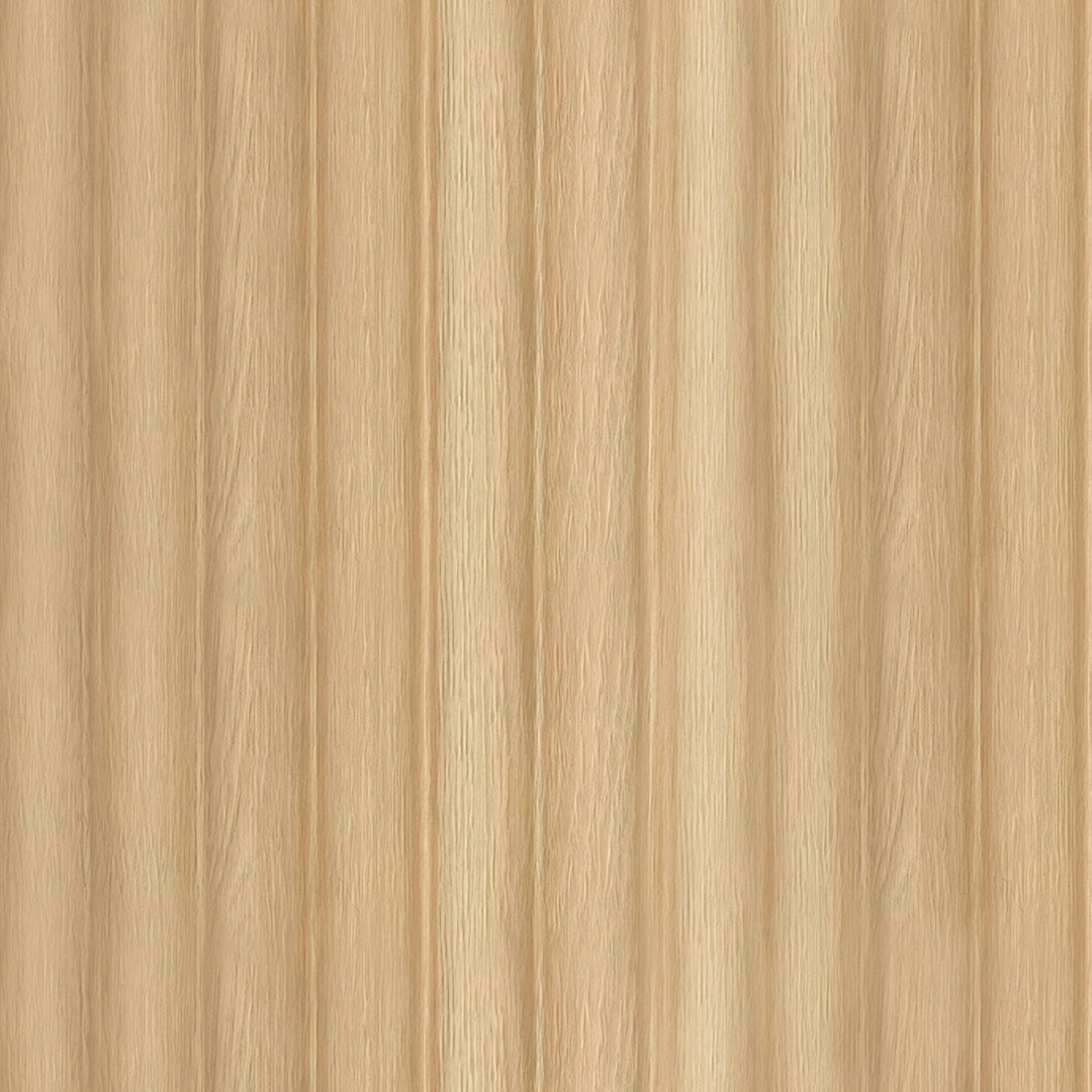 Three models standing in a wheat field, wearing beige suits.