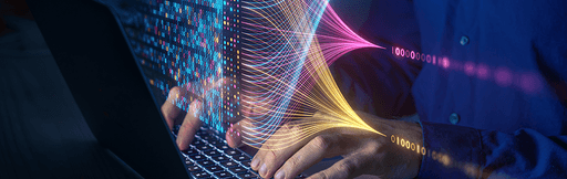 Fiber optic network cables and data transfer visualization, nDataStor penetration testing