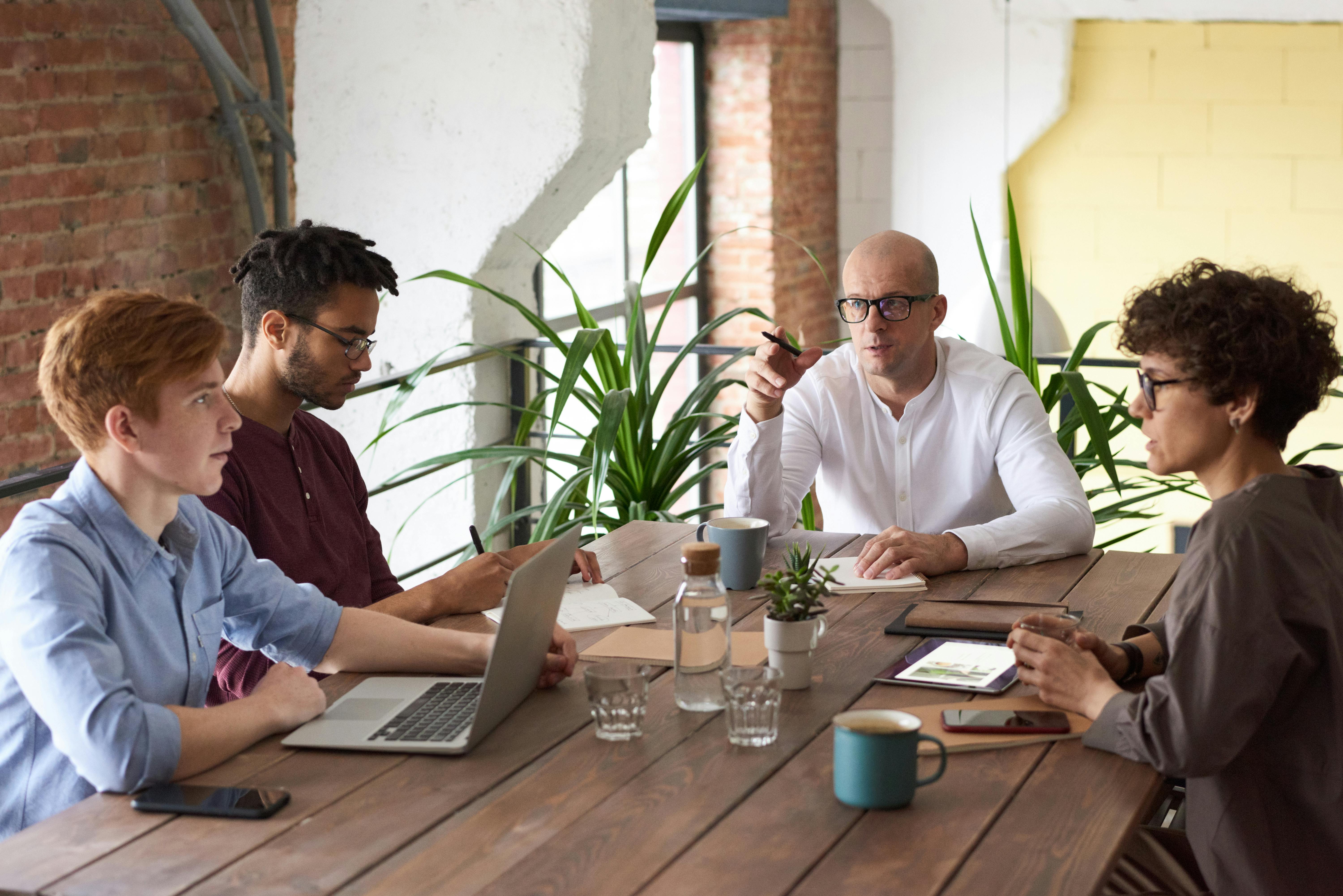 a team working in a collaborative environment