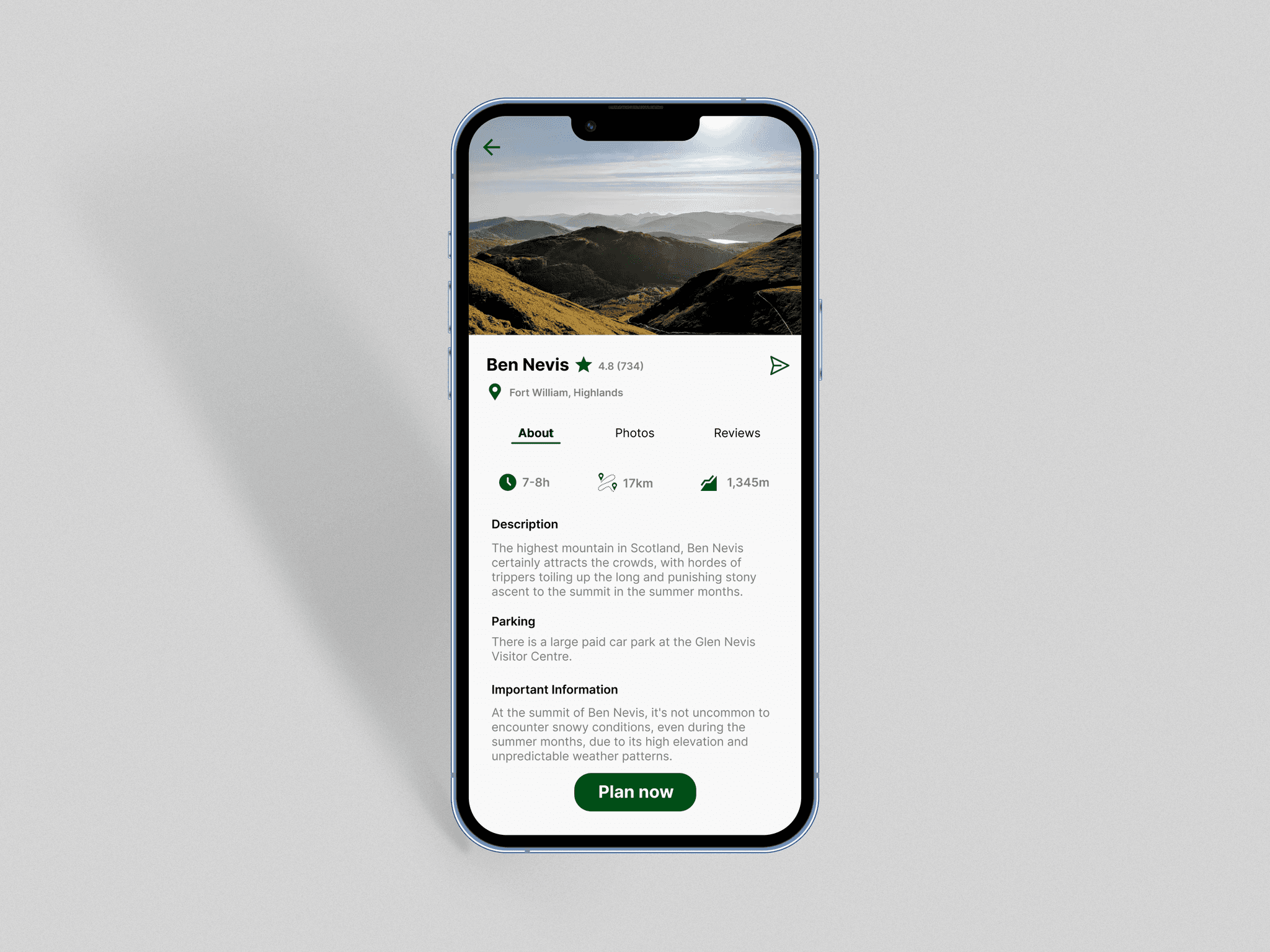 a cell phone showing Summit