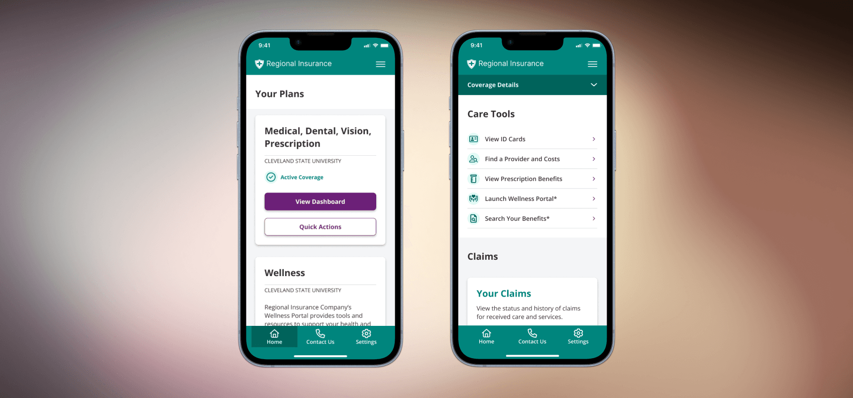 Home and Care Tools Screens