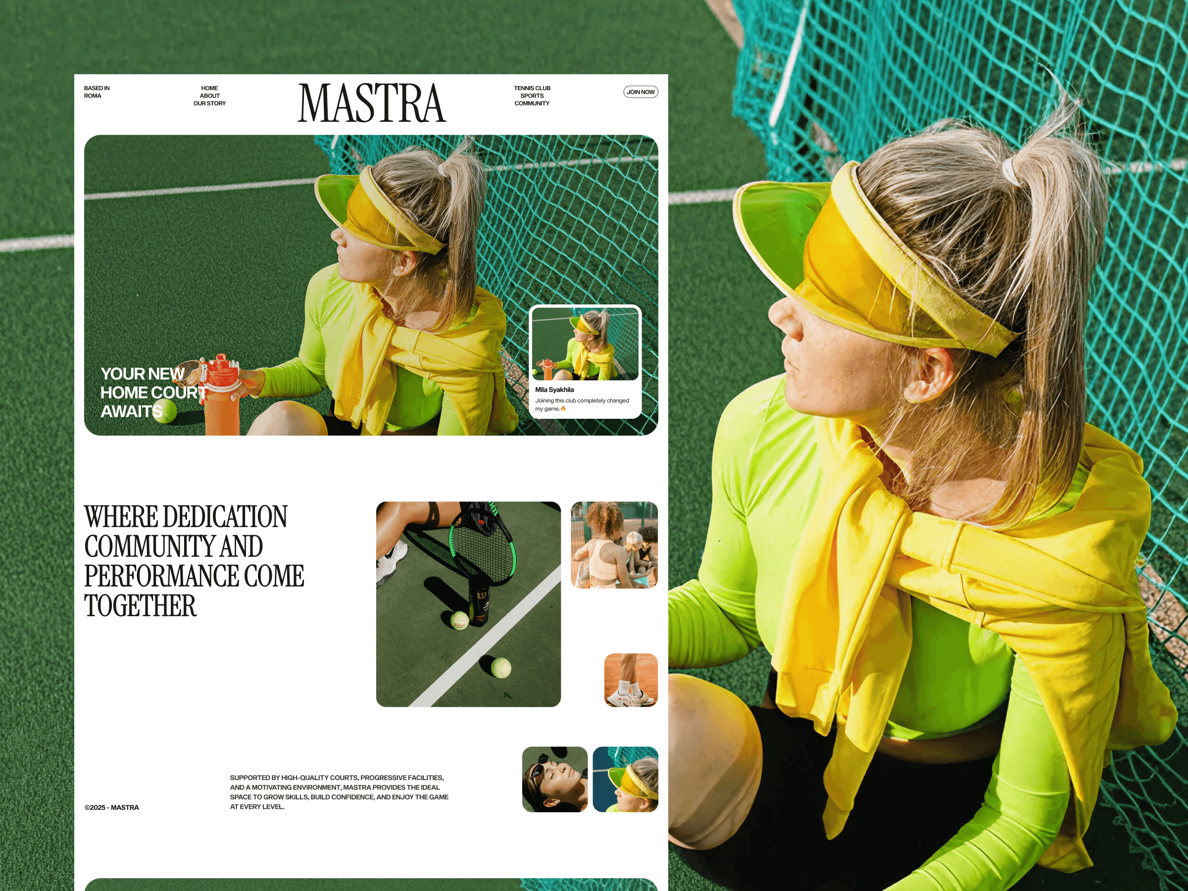 Tennis Landing Page