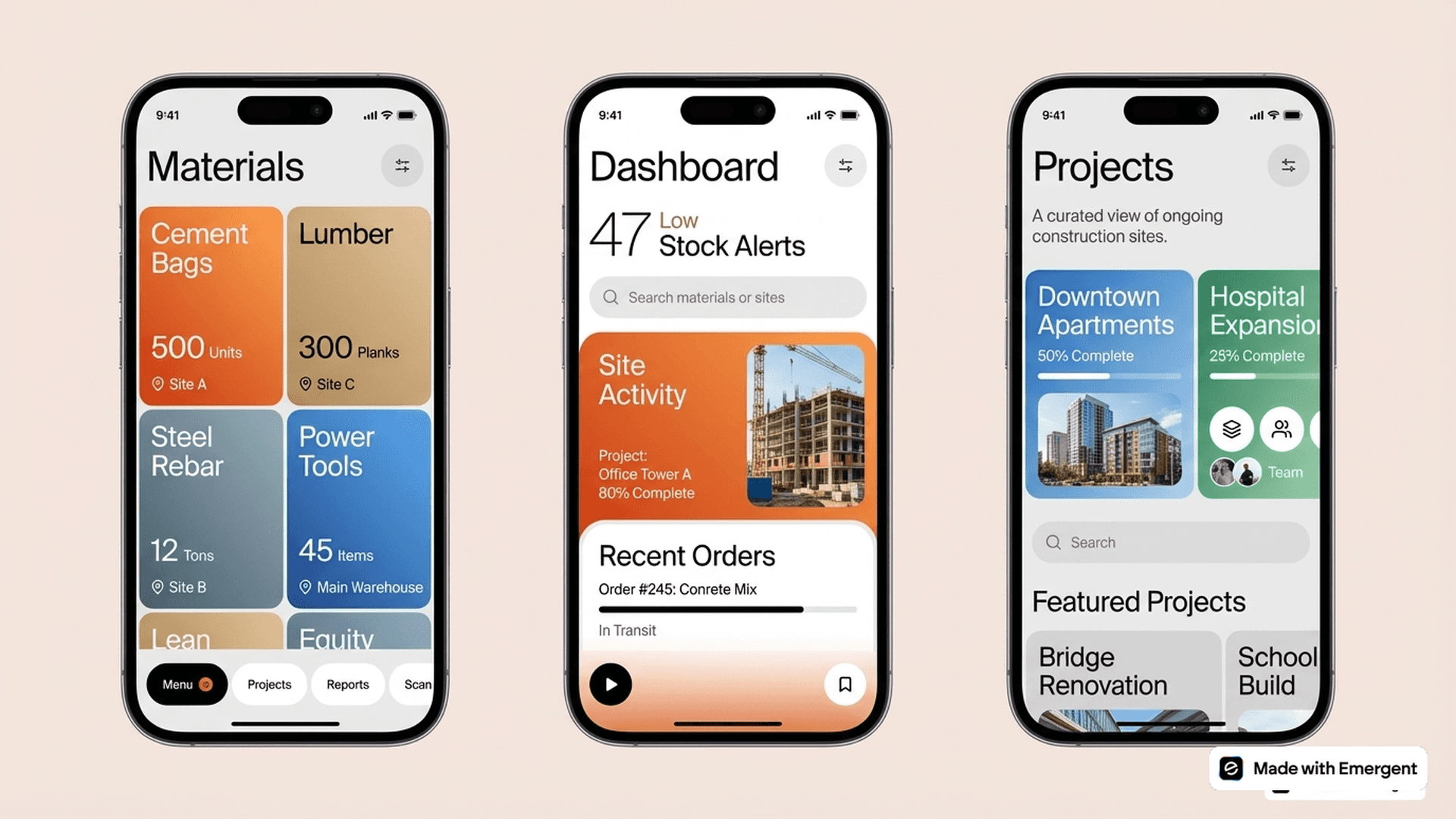 Construction Inventory Management App Made With Emergent