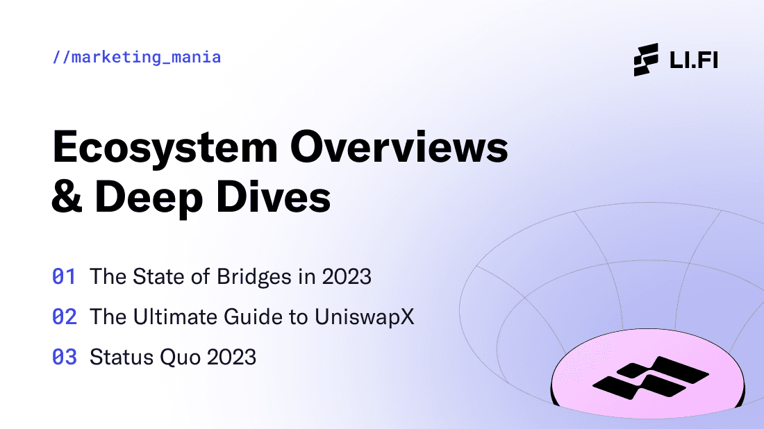 Update October 2023 Deep Dives Ecosystem Overviews