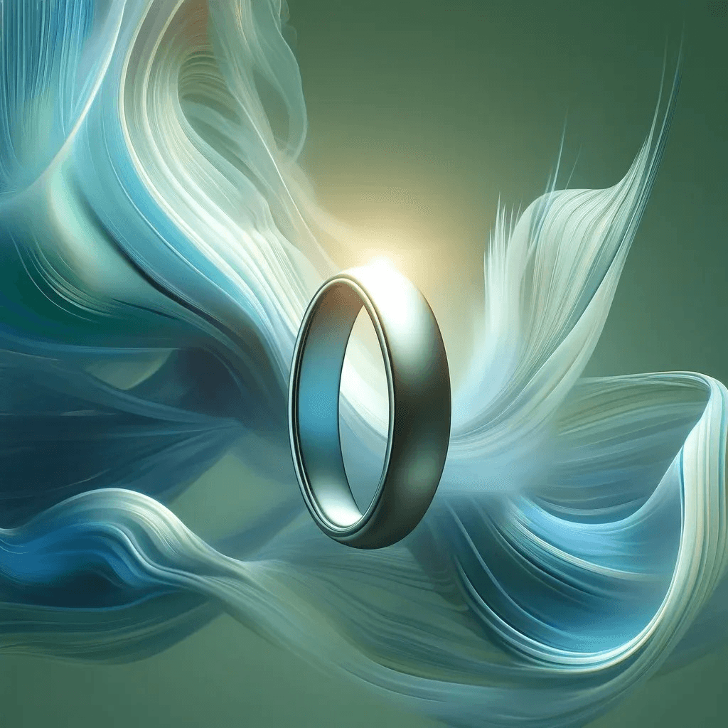 Abstract illustration of Oura Ring, health and wellness