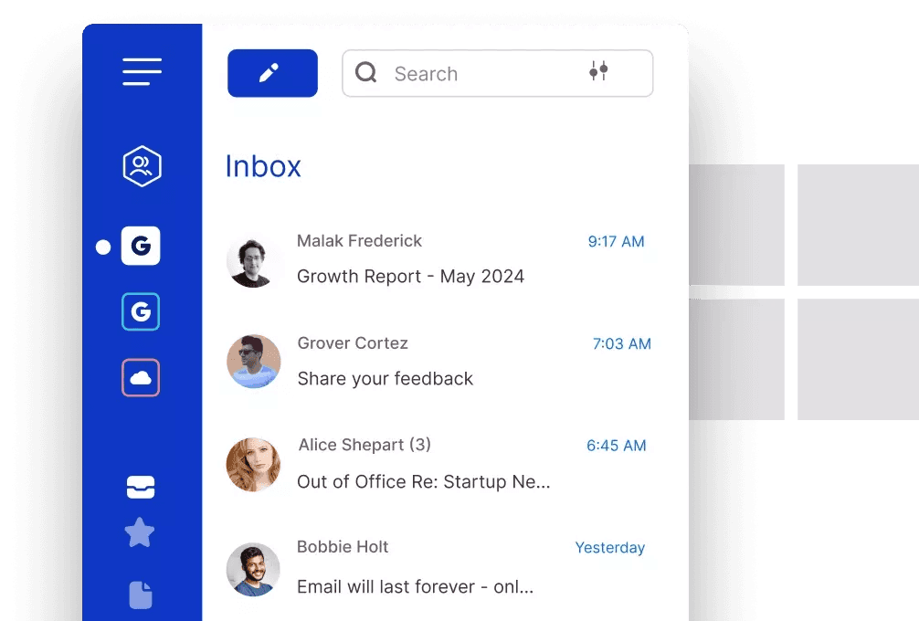 Inbox of Mailbird