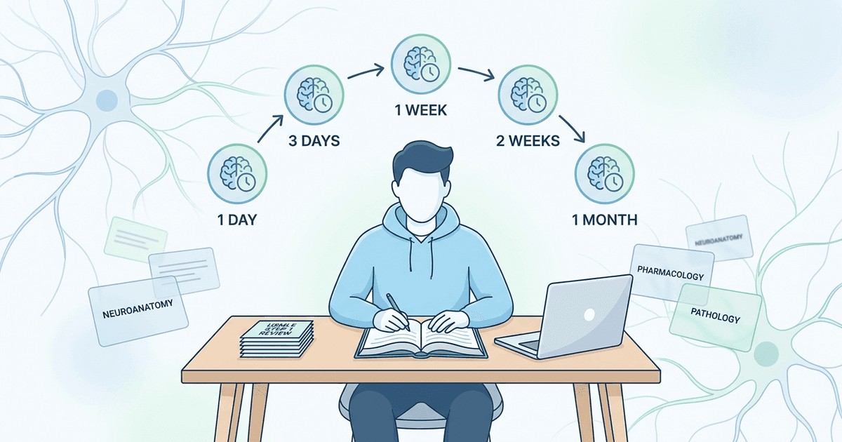 Cover: USMLE Step 1 Spaced Repetition: Use Oncourse AI to Retain High-Yield Facts Before Test Day
