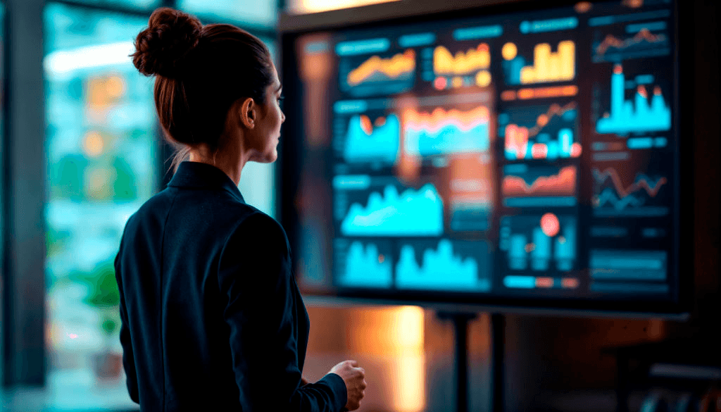 woman-stands-front-screen-with-graphs-showing-graphs-graphs-1024x585