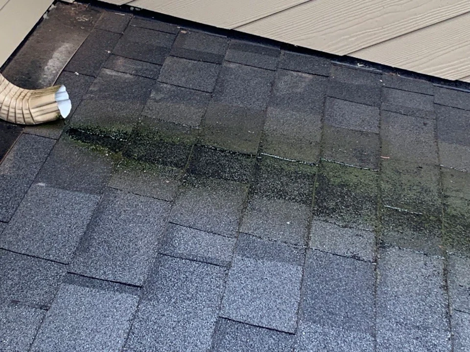 When an Upper Roof Drains Onto Shingles Below — Malarkey source illustration