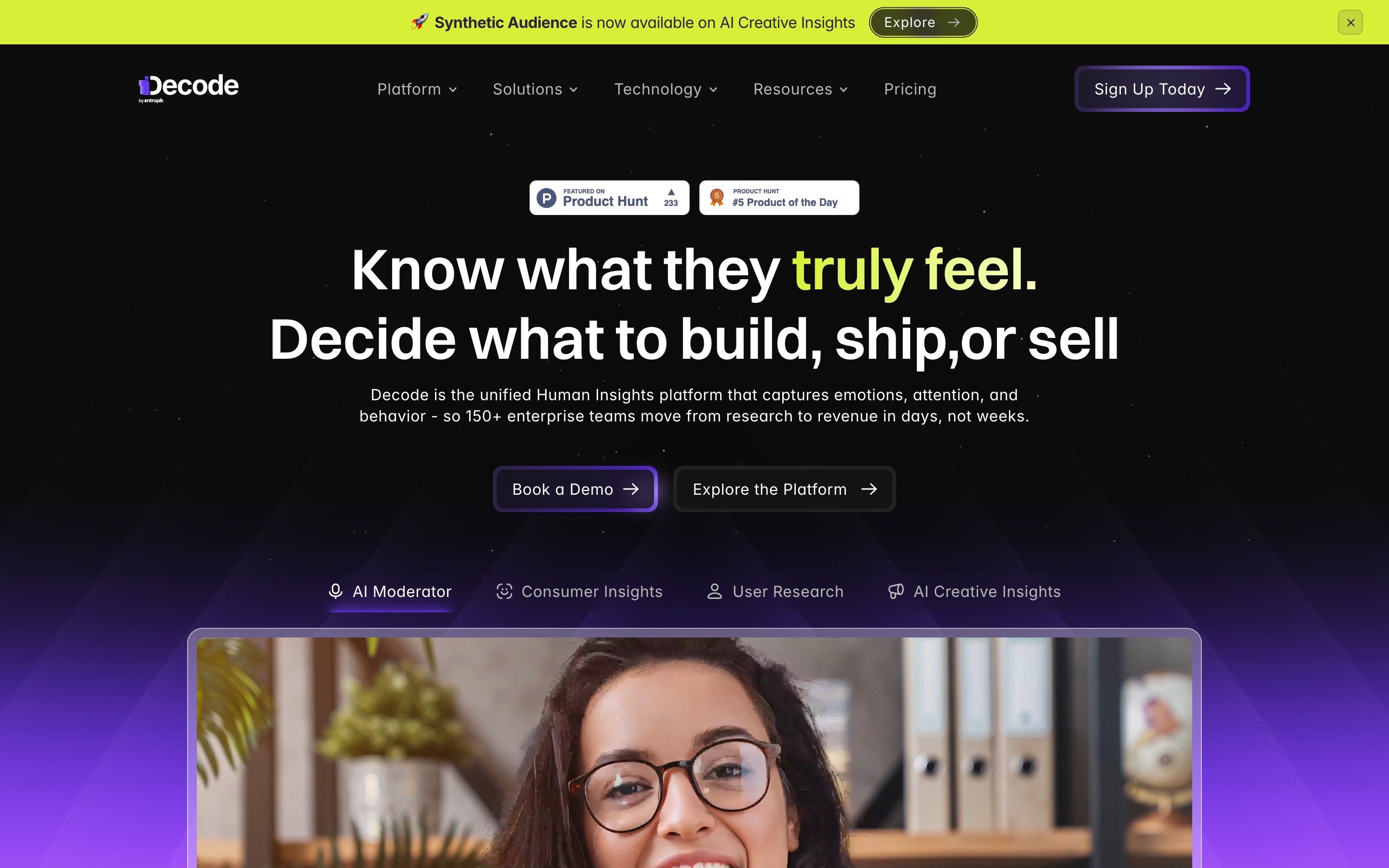Entropik AI live website screenshot