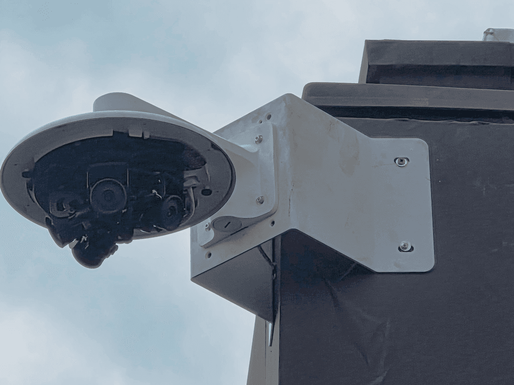 Outdoor security camera installed on Alabama home"