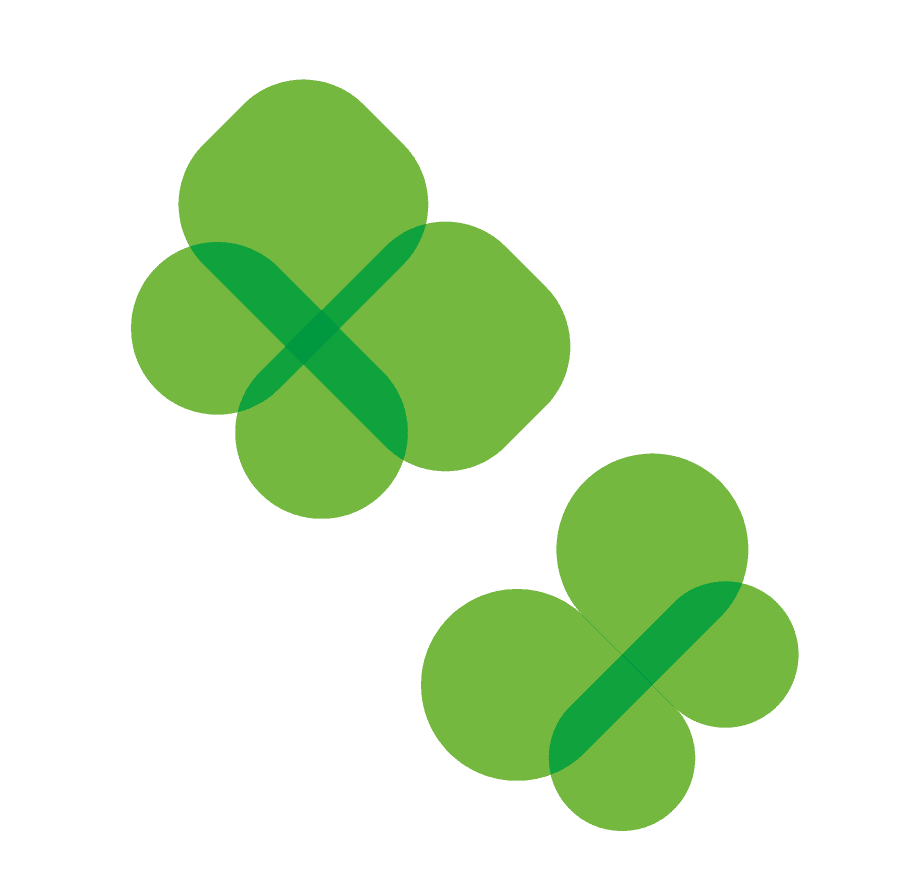 Stylized icon of two butterflies