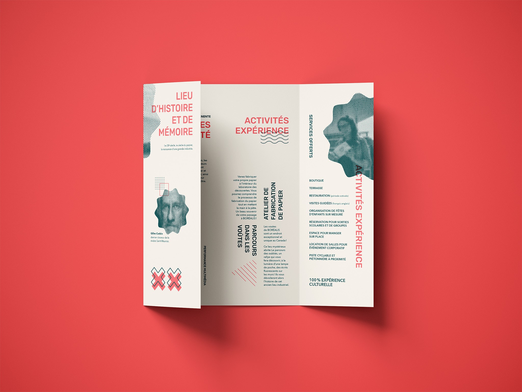 Modern food magazine brochure mockup with bold typography and bright yellow accents