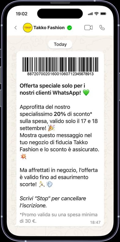 Takko Fashion Campaign on Whatsapp