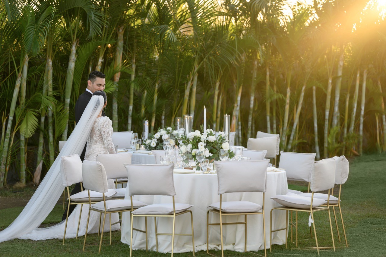 Newlyweds at a destination wedding in Punta Mita