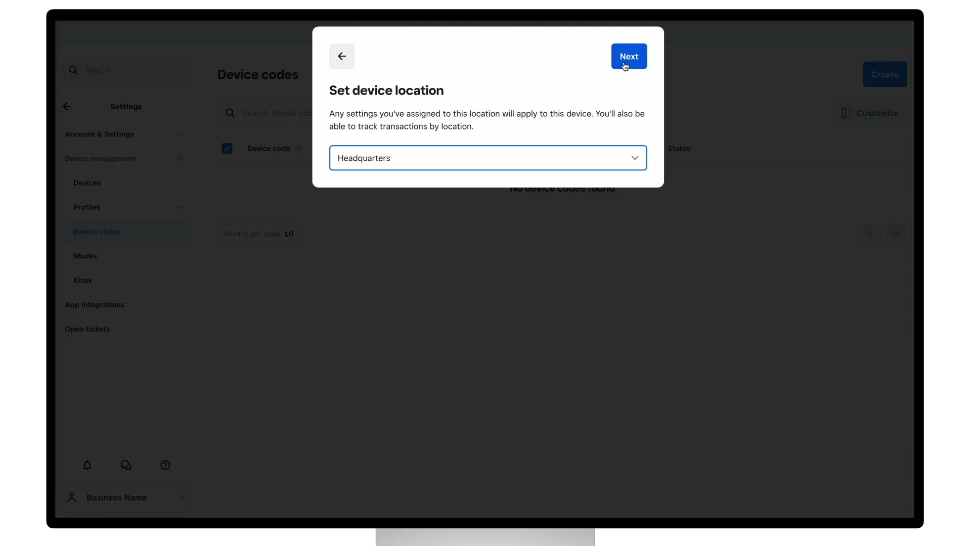Sign In to Your Square Point of Sale with a Device Code